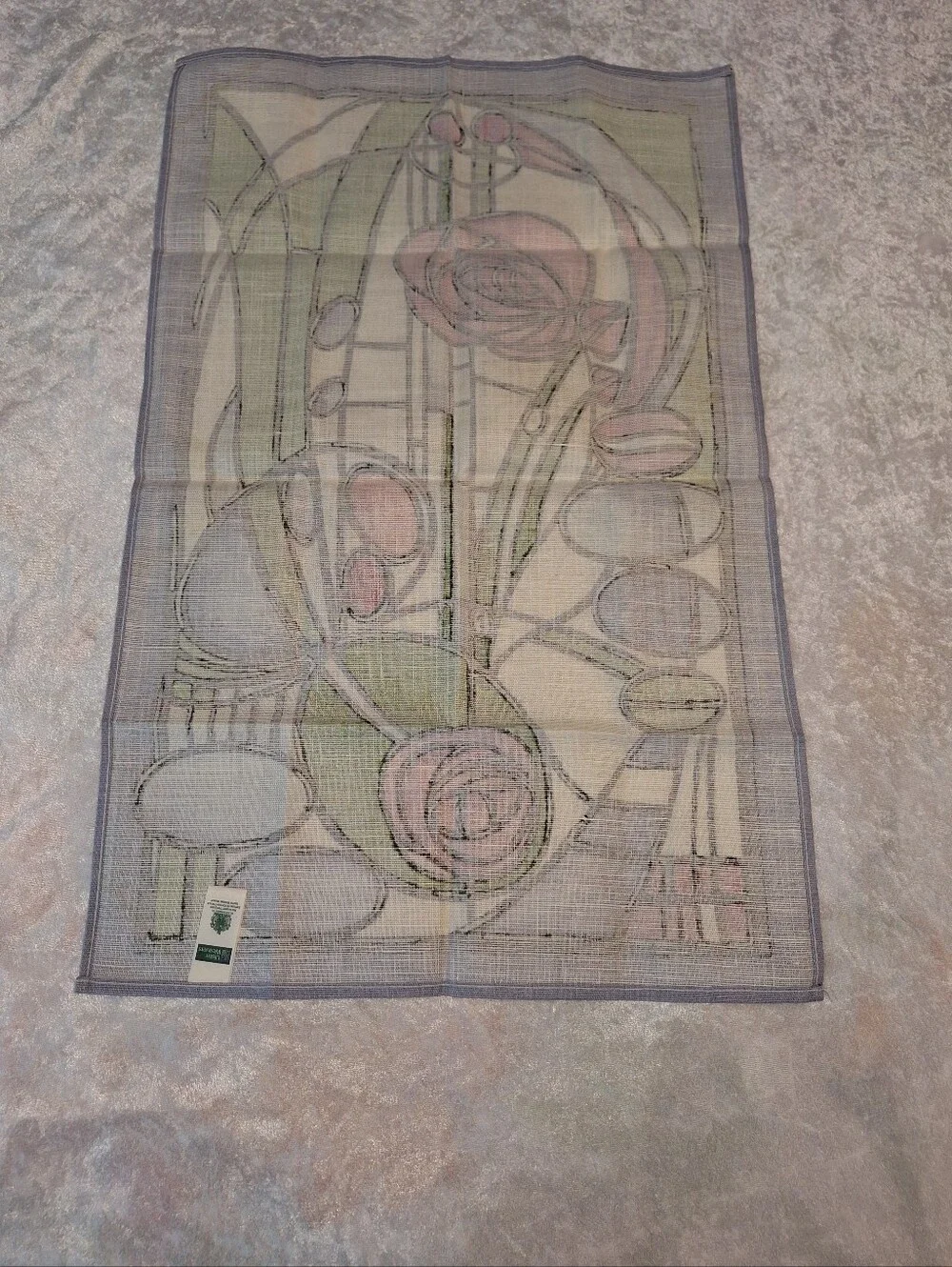 Irish Linen Tea Towel Rennie Mackintosh Rose by Ulster Weavers Art Nouveau